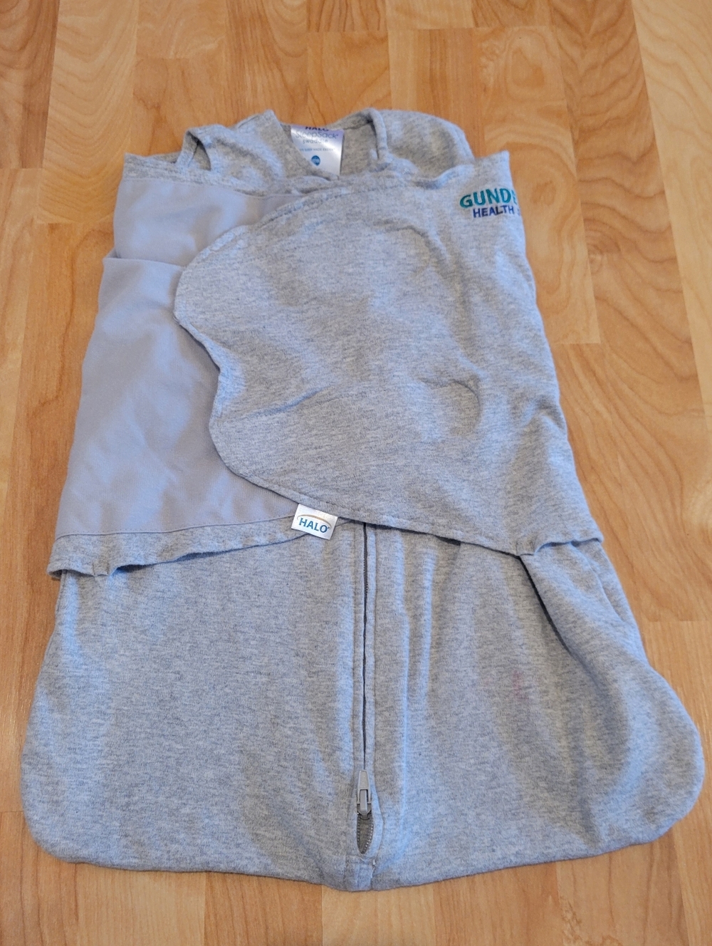 Halo Sleep Sack Swaddle Cotton Grey Newborn Size 0-3 Months